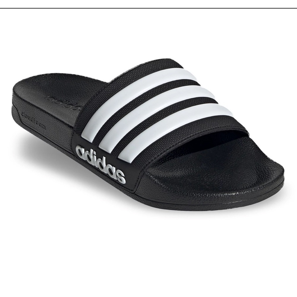 SIZE 12. ADIDAS Men's Adilette Cloudfoam Slides - Athletic Sandals.Dark Blue